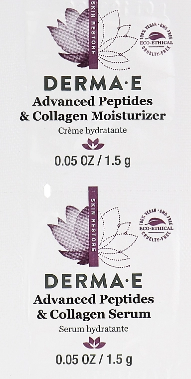 Derma E Набор пробников Skin Restore Set (cr/1.5g + serum/1.5g) - фото N1