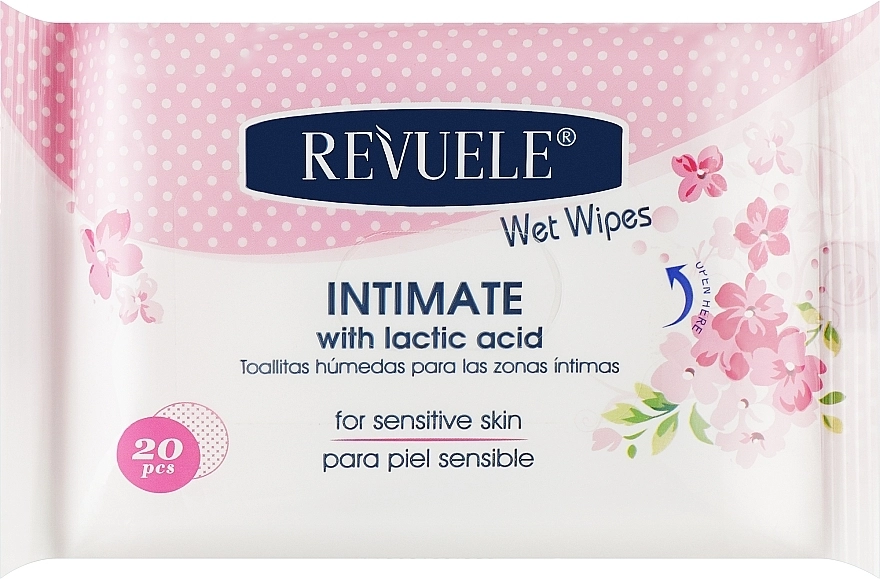 Revuele Гіпоалергенні вологі серветки для інтимної гігієни Hypoallergenic Intimate Wet Wipes - фото N1