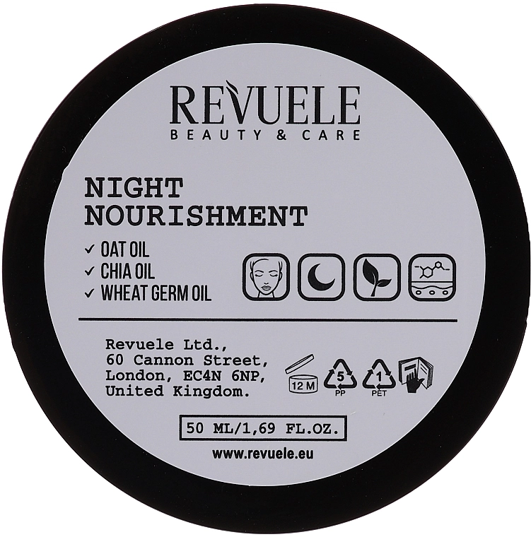 Revuele Живильний нічний крем для обличчя Vegan & Organic Night Nourishment - фото N3