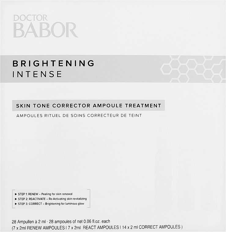 Babor Ампули для корекції тону шкіри обличчя Doctor Brightening Intense Skin Tone Corrector Ampoule Treatment - фото N1