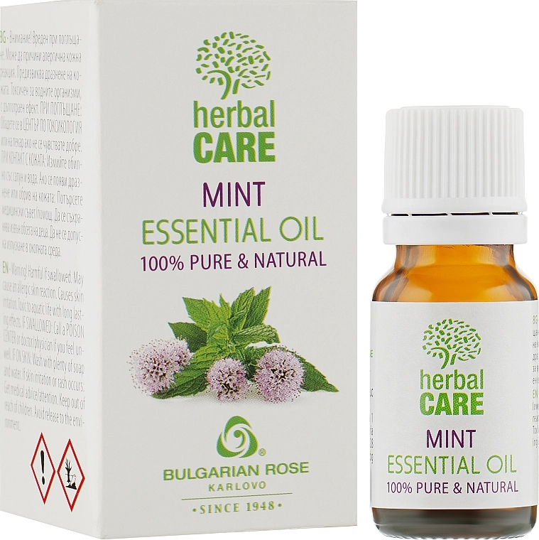 Bulgarian Rose Эфирное масло "Мята" Herbal Care Mint Essential Oil - фото N2