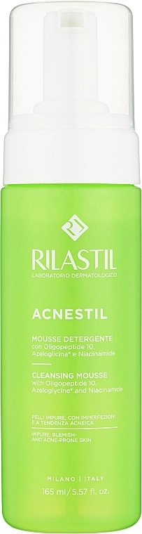 Rilastil Делікатний очищувальний мус для шкіри обличчя, схильної до акне Acnestil Mousse - фото N1