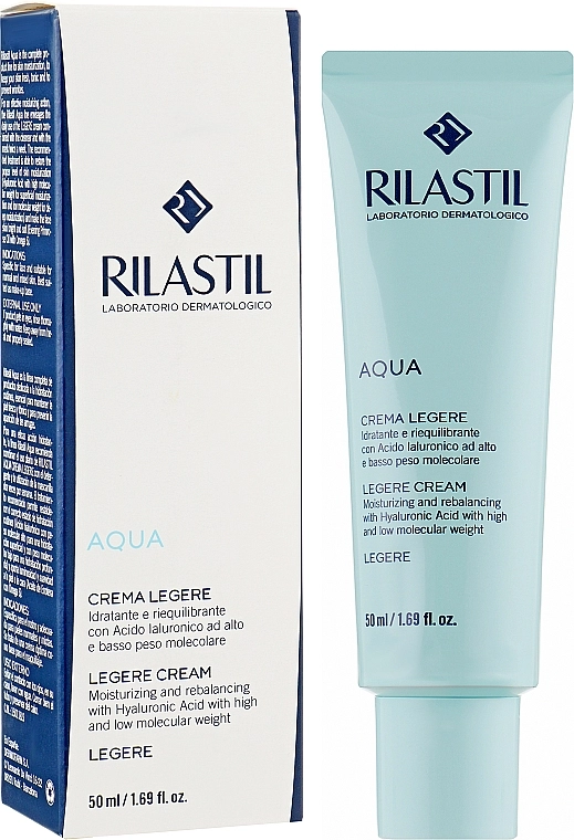 Rilastil Живильний крем для відновлення водного балансу для нормальної й комбінованої шкіри обличчя Aqua Crema - фото N2