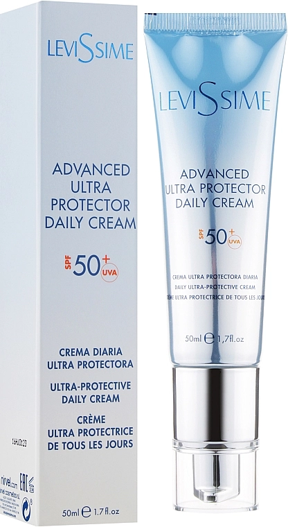 LeviSsime Солнцезащитный крем-гель для лица Advanced Ultra Protector Daily Cream SPF50 - фото N1