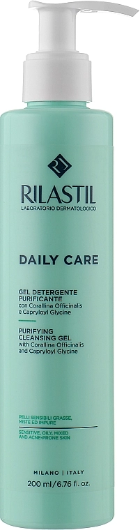 Rilastil Очищувальний гель для схильної до жирності шкіри обличчя Daily Care Purifying Cleansing Gel - фото N1