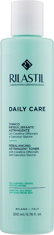 Rilastil Тоник для склонной к жирности кожи лица Daily Care Rebalancing Astringent Toner - фото N1