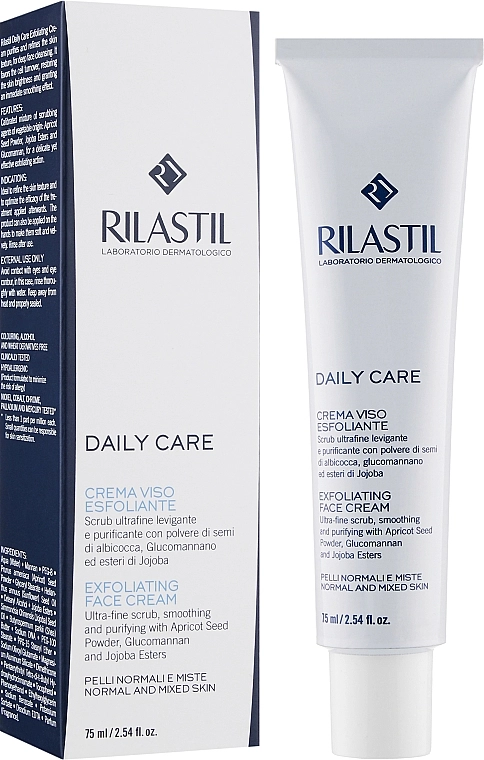 Rilastil Пилинг для нормальной и комбинированной кожи лица Daily Care Exfoliating Face Cream - фото N2