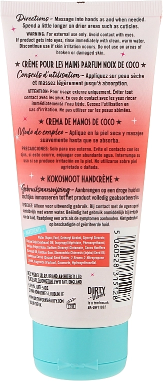 Dirty Works Кокосовий крем для рук Coconut Hand Cream - фото N2