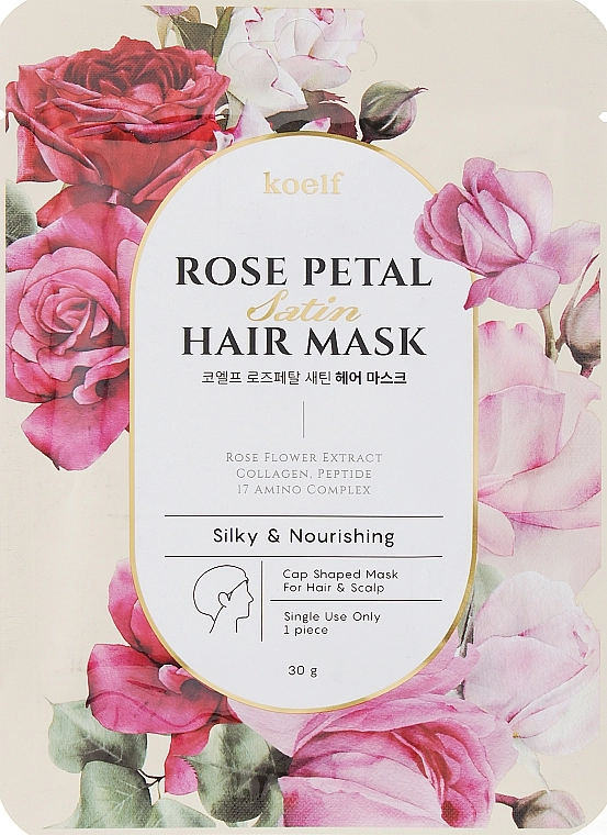PETITFEE & KOELF Питательная маска-шапочка для волос Rose Petal Satin Hair Mask - фото N1