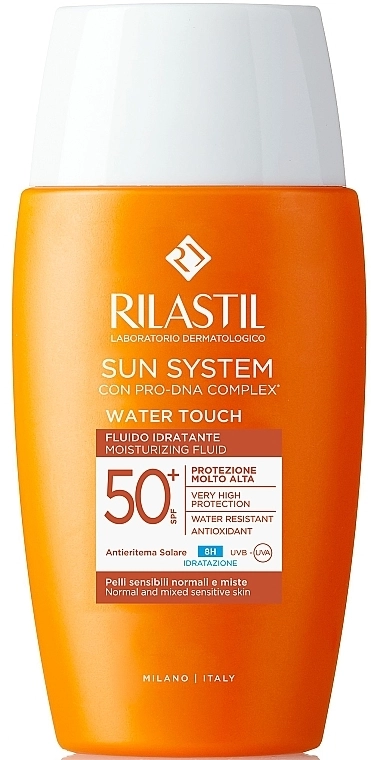 Rilastil Увлажняющий солнцезащитный флюид для лица на водной основе с SPF 50 Sun System Fluide Water Touch SPF 50+ - фото N1