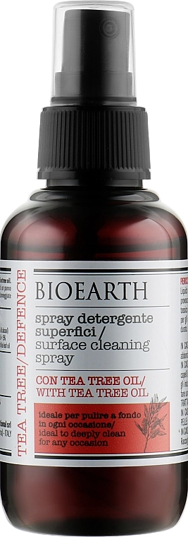 Bioearth Очищувальний спрей для рук на основі спирту й чайного дерева Tea Tree Surface Cleansing Spray - фото N1