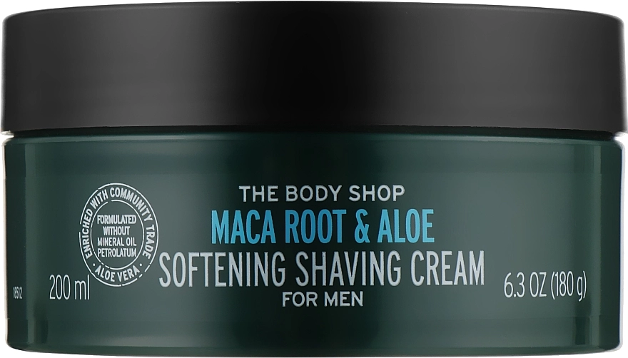 The Body Shop Крем для гоління "Корінь макі й алое" Maca Root & Aloe Softening Shaving Cream For Men - фото N2