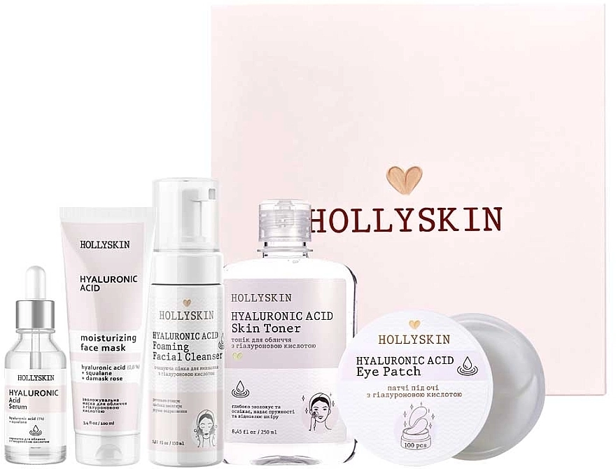 Hollyskin Набор , 5 продуктов Hyaluronic Acid Care Maxi Set - фото N2