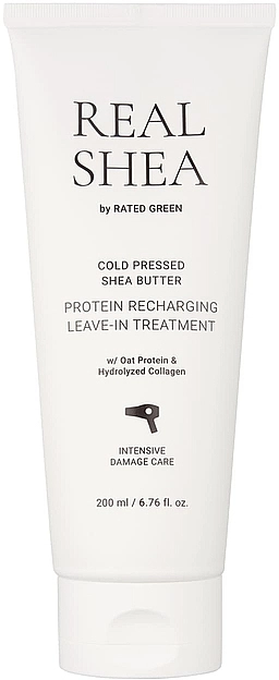 Rated Green Восстанавливающий крем для волос с маслом ши холодного отжима Real Shea Cold Pressed Shea Butter Protein Recharging Leave-in Treatment - фото N1