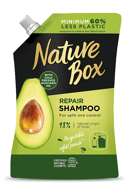 Nature Box Шампунь для волос с маслом авокадо Avocado Oil Shampoo Refill Pack (запасной блок) - фото N1