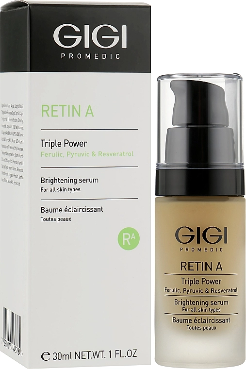 Gigi Відбілювальна сироватка для обличчя Retin A Brihtening Serum - фото N2