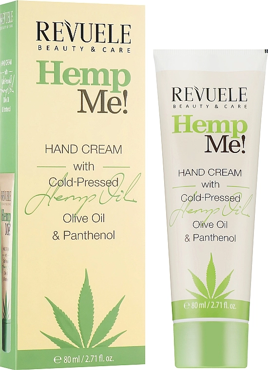 Revuele Крем для рук з олією насіння конопель Hemp Me! Hand Cream With Cold Pressed Hemp Oil - фото N2