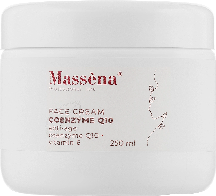 Massena Крем для лица с коэнзимом Face Cream Coenzyme Q10 Anti-Age Coenzyme Q10-Vitamin E - фото N3