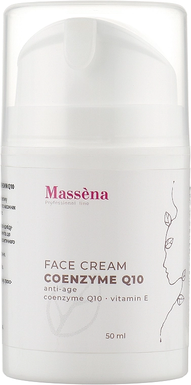 Massena Крем для лица с коэнзимом Face Cream Coenzyme Q10 Anti-Age Coenzyme Q10-Vitamin E - фото N1