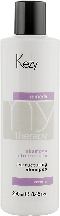 Kezy Відновлювальний шампунь для волосся з кератином Remedy Restructuring Shampoo - фото N1