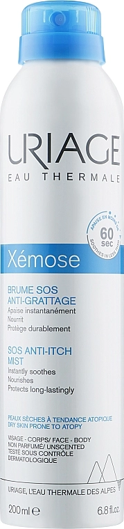 Uriage Спрей для миттєвого заспокоєння подразненої шкіри Xemose SOS Anti Itch Mist - фото N1