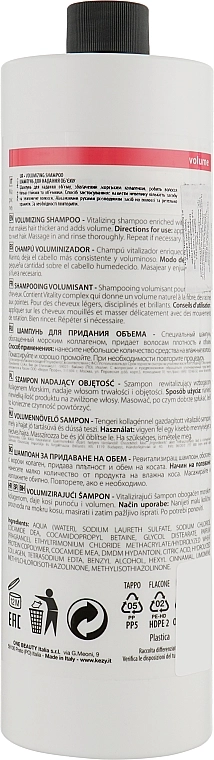 Kezy Шампунь для об'єму волосся з морським колагеном Volume Volumizing Shampoo - фото N4