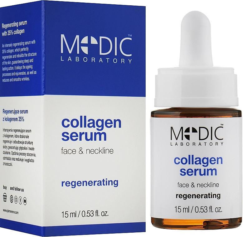 Pierre Rene Відновлювальна колагенова сироватка для обличчя Medic Laboratorium Regenerating Collagen Serum - фото N2