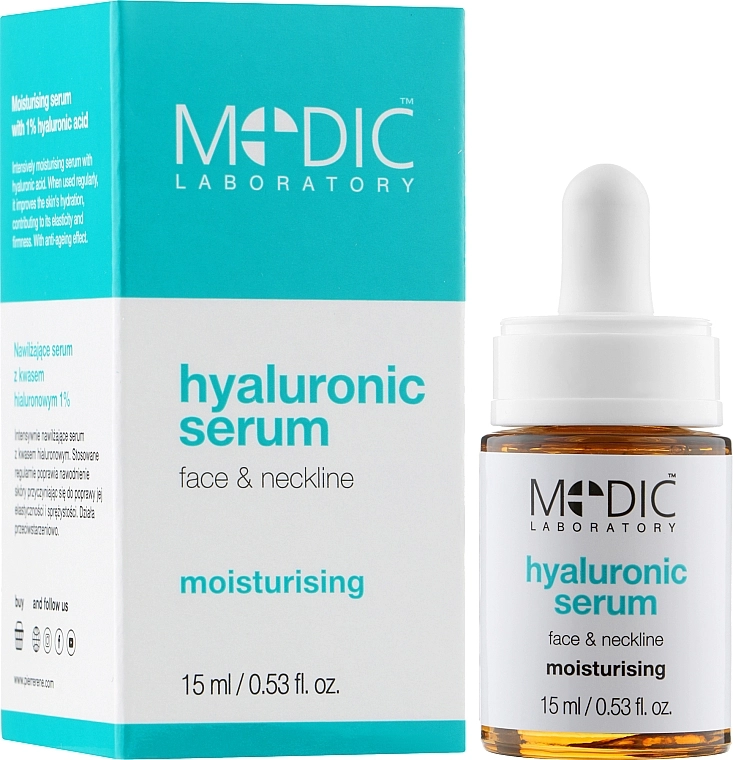 Pierre Rene Сыворотка для лица с гиалуроновой кислотой Medic Laboratory Hyaluronic Serum Face & Neckline Moisturising - фото N3