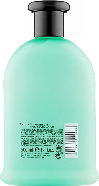 Bettina Barty Лосьон для рук и тела Color Line Green Line Hand and Body Lotion - фото N2