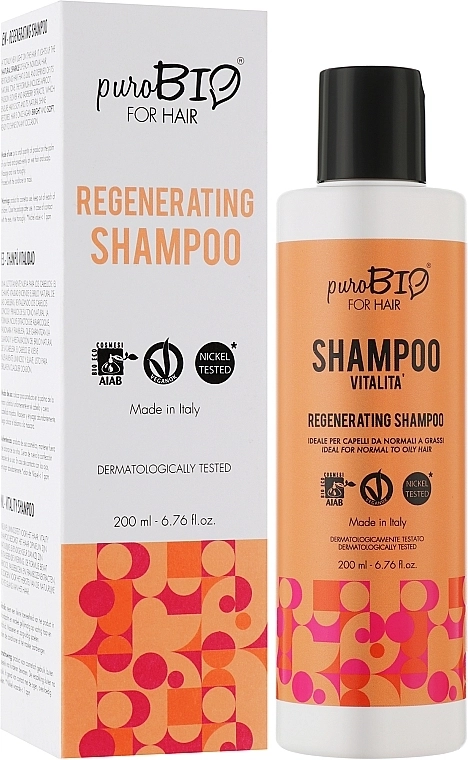 PuroBio Cosmetics Восстанавливающий шампунь для волос For Hair Regenerating Shampoo - фото N2