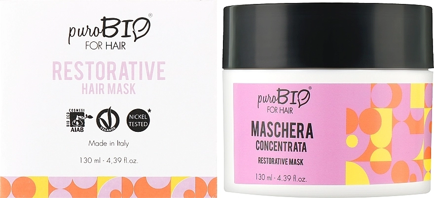 PuroBio Cosmetics Восстановительная маска для волос For Hair Restorative Mask - фото N2