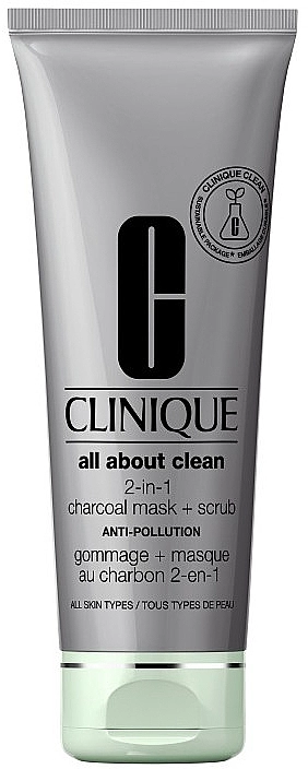 Clinique Очищувальна маска-скраб All About Clean 2-in-1 Charcoal Mask + Scrub - фото N1