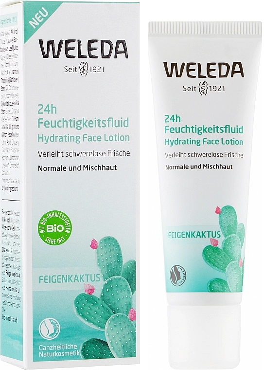 Weleda Флюид для лица "Кактус. Опунция. 24 часа увлажнения" 24H Hydrating Face Lotion - фото N2