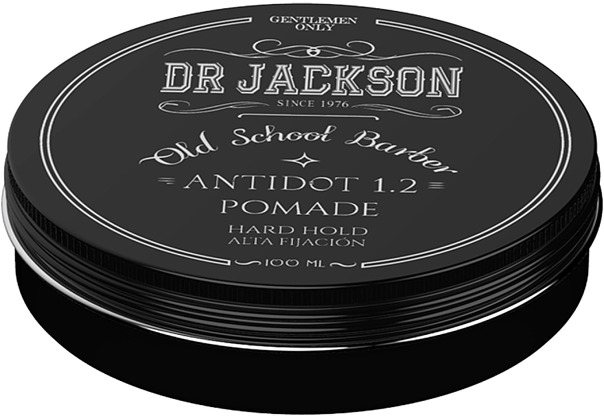 Dr Jackson Глянцевый воск для укладки волос, сильная фиксация Gentlemen Only Old School Barber Antidot 1.2 Pomade Hard Hold - фото N1
