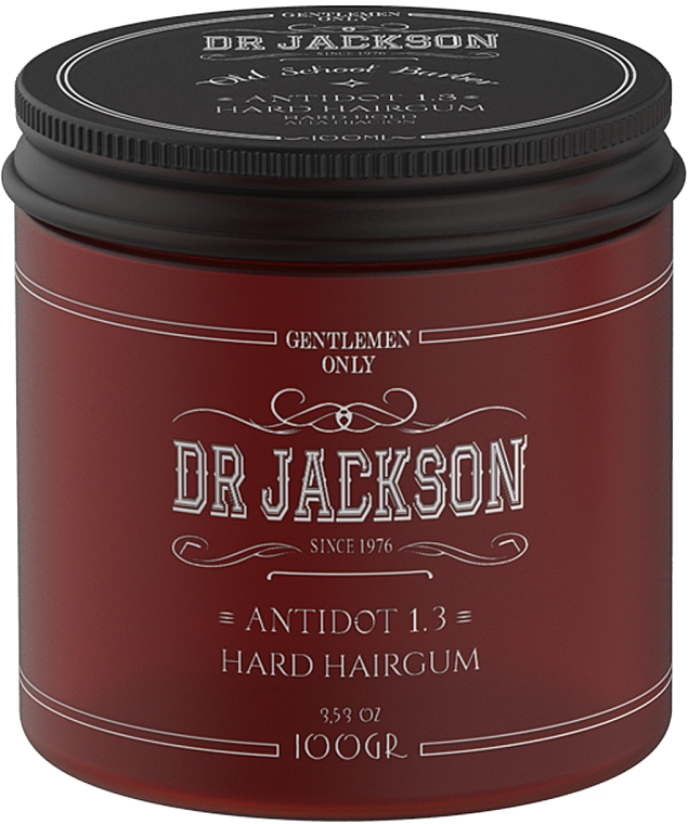 Dr Jackson Глянцевий віск для укладання волосся гелевої текстури, сильна фіксація Gentlemen Only Old School Barber Antidot 1.3 Hard Hairgum - фото N1