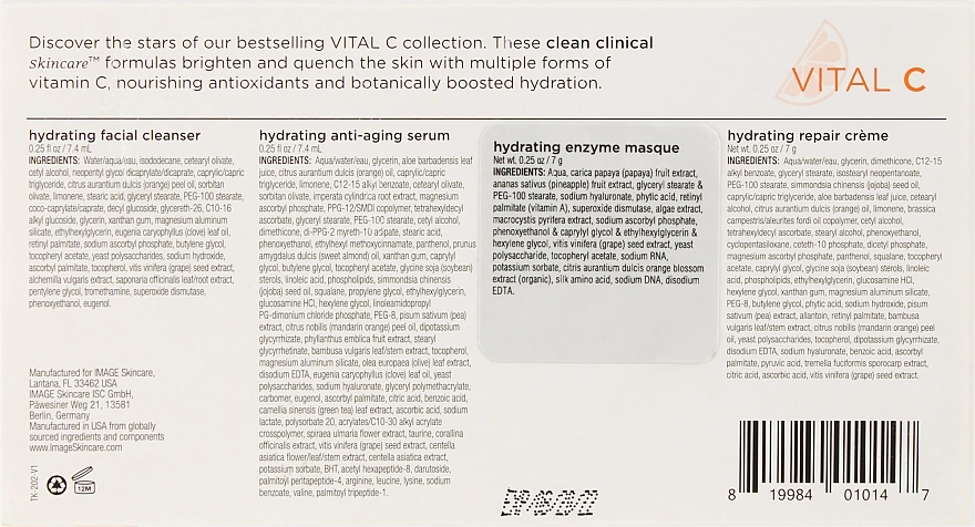 Image Skincare Набір Vital C (f/mask/7.4ml + cleanser/7.4ml + f/cr/7.4ml + ser/7.4ml) - фото N7