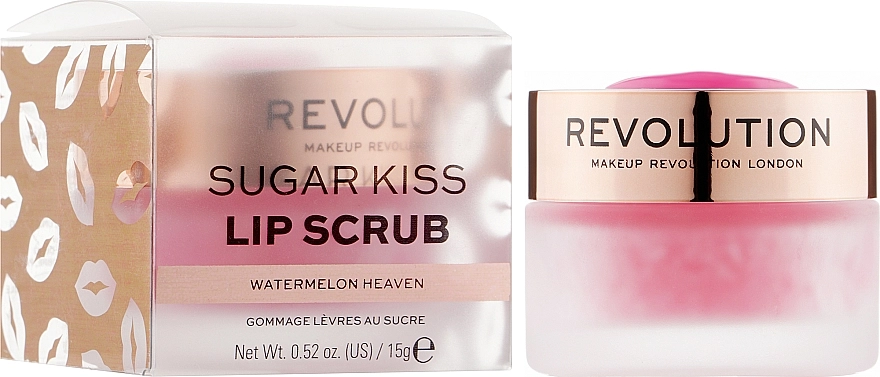Makeup Revolution Скраб для губ "Кавуновий рай" Lip Scrub Sugar Kiss Watermelon Heaven - фото N2