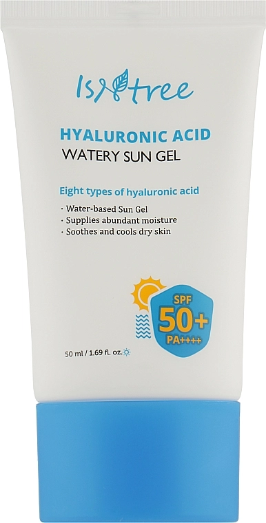 IsNtree Гель солнцезащитный увлажняющий Hyaluronic Acid Watery Sun Gel SPF 50+ PA++++ - фото N1