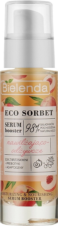 Зволожуюча та поживна сироватка для обличчя - Bielenda Eco Sorbet Moisturizing & Nourishing Serum Booster, 30 мл - фото N1