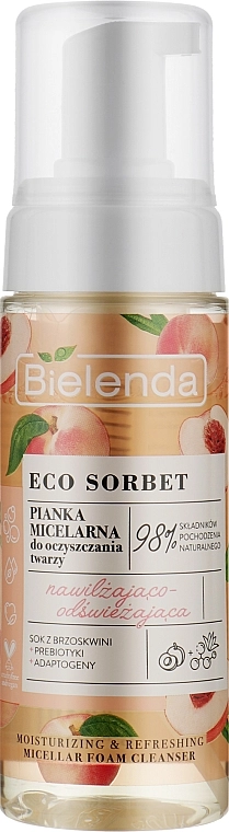 Зволожуюча та освіжаюча пінка для обличчя - Bielenda Eco Sorbet Face Wash Foam, 150 мл - фото N1