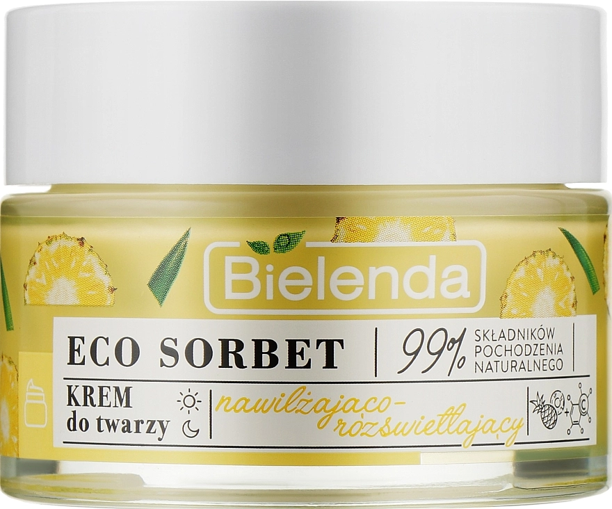 Зволожуючий крем для обличчя - Bielenda Eco Sorbet Moisturizing & Brightening Face Cream, 50 мл - фото N1