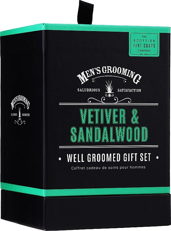 Scottish Fine Soaps Men's Grooming Vetiver & Sandalwood Набір (edt/50ml + sh/gel/75ml + ash/balm/75ml) - фото N1