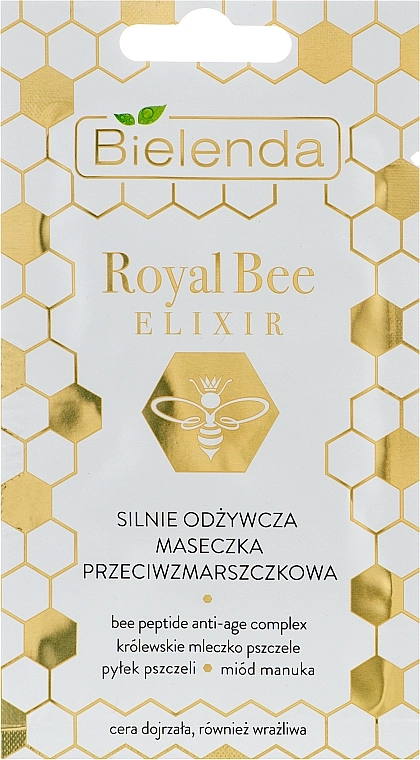 Bielenda Живильна маска проти зморщок для сухої, зрілої й чутливої шкіри Royal Bee Elixir - фото N1