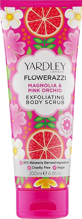 Yardley Скраб для тела Flowerazzi Magnolia & Pink Orchid Exfoliating Body Scrub - фото N1