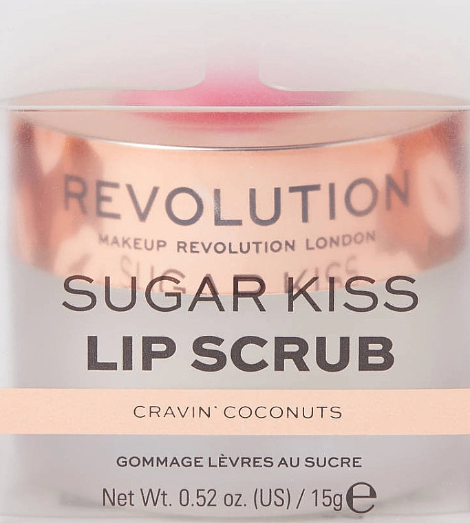 Makeup Revolution Скраб для губ "Кокос" Lip Scrub Sugar Kiss Cravin Coconuts - фото N3