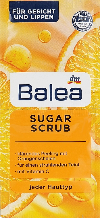 Balea Сахарный скраб для лица с витамином С Sugar Scrub - фото N1