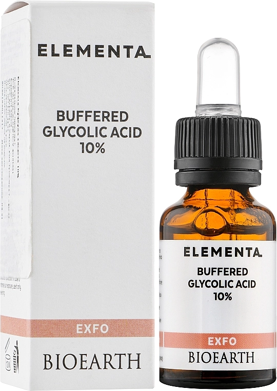 Bioearth Сироватка для обличчя "Гліколева кислота 10%" Elementa Exfo Buffered Glycolic Acid 10% - фото N2