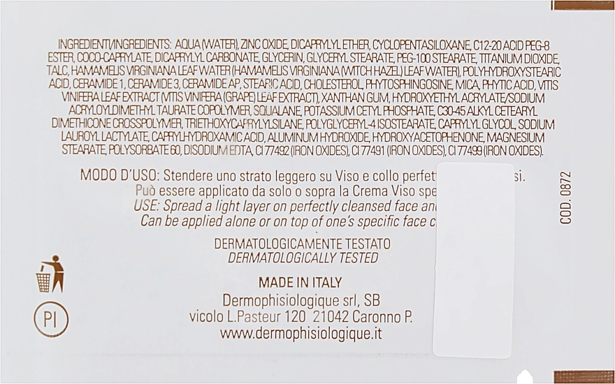 Dermophisiologique Защитный тональный крем "Антисмог" Chrono Age Urban Base Antismog SPF 20 Colored (пробник) - фото N2
