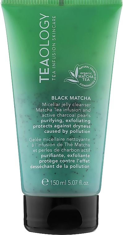 Teaology Мицеллярный очищающий гель для лица с черной матчей Matcha Tea Black Matcha Micellar Jelly Cleanser - фото N1