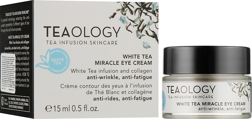 Teaology Крем для зони навколо очей з екстрактом білого чаю White Tea Miracle Eye Cream - фото N2